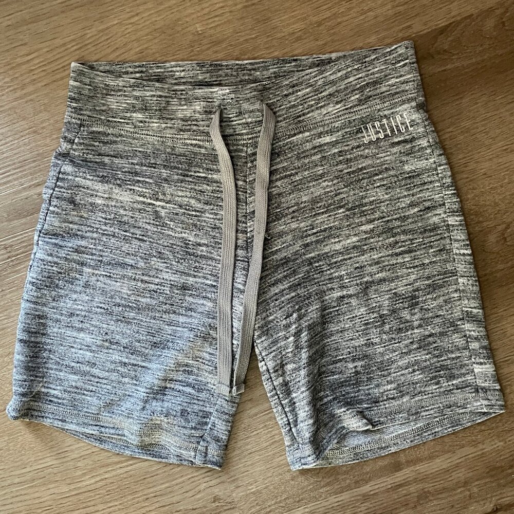 Justice Active Soft Knit Bermuda Shorts Gray Size 10